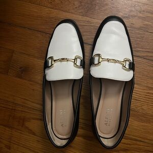 Alfani Women's Two-Tone Loafers with Gold Accent